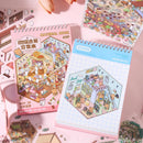 Mr Paper 49pcs Sunny Town Series miniature scene creation sticker book for DIY handbook Students Back-to-school season Gifts