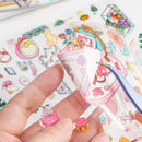 Journamm 2 Sheets Cartoon Miniature Scene Stickers DIY Cut Landscape Stickers 3D Stereoscopic Hut Hand Tent Children's Stickers