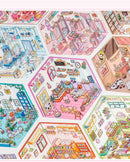 Journamm 2 Sheets Cartoon Miniature Scene Stickers DIY Cut Landscape Stickers 3D Stereoscopic Hut Hand Tent Children's Stickers