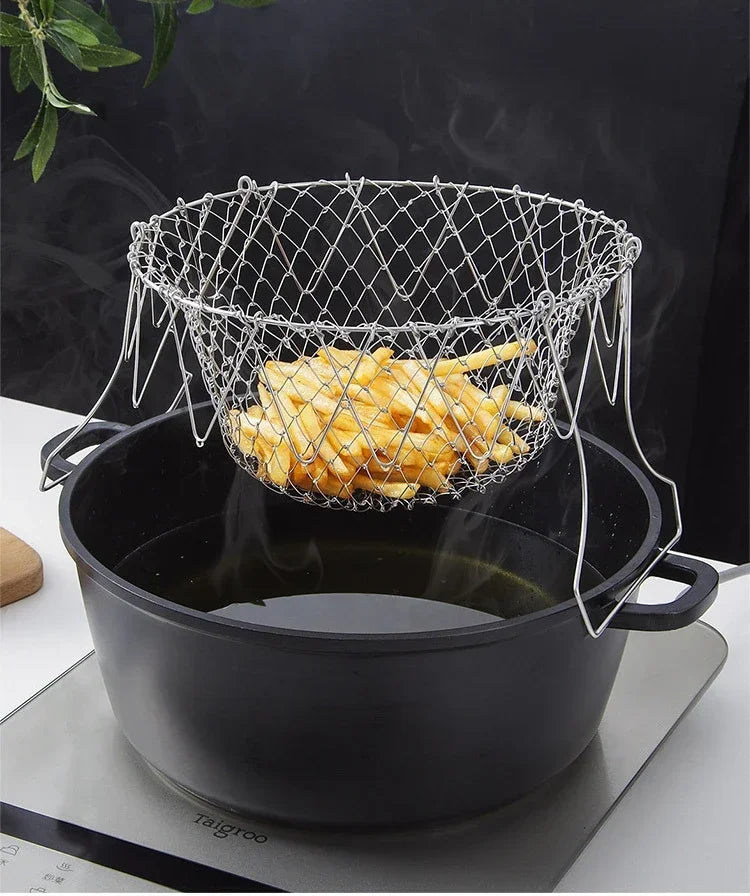 Cesta Multifuncional | Aço Inoxidável™️ + Alça de Silicone BRINDE