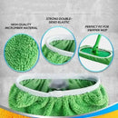 Pano de Microfibra para Limpeza Doméstica - Compatível com Mops Swiffer Flat de 25 x 11,5 cm