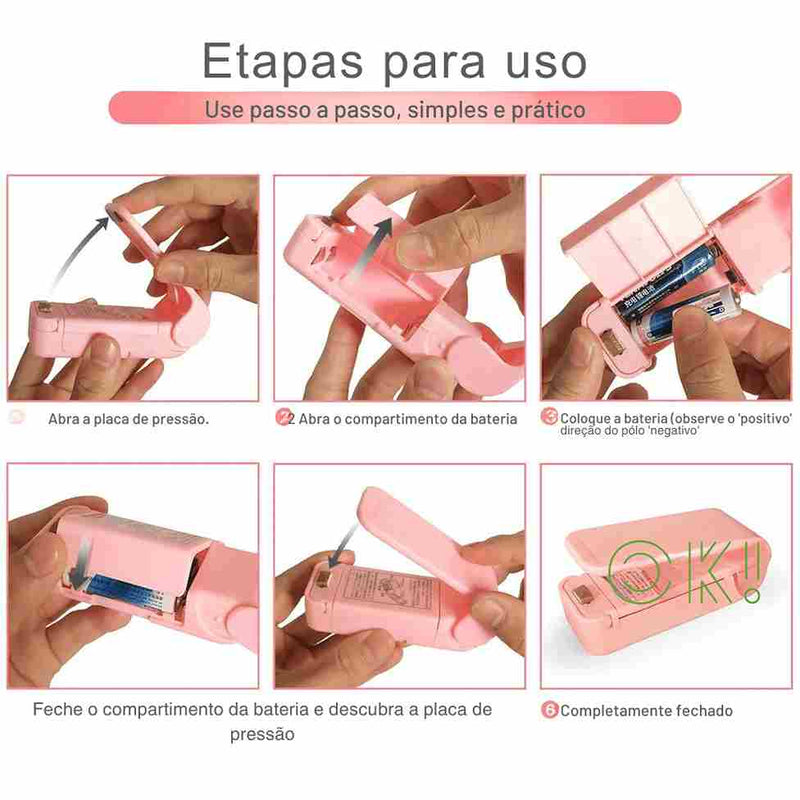 Máquina de Selagem Térmica Mini: Preserve Seus Alimentos com Facilidade!