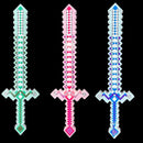 Espadas Pixeladas Minecraft Com Som E Luz Diamante Ninja