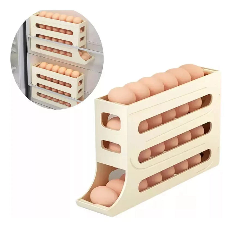 Porta Ovos para Geladeira com Rolamento Automático