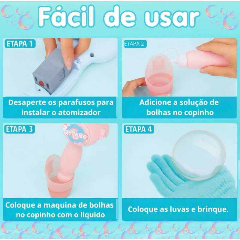 SPRAY BUBBLES | BOLHAS INDESTRUTÍVEIS + KIT DIVERSÃO