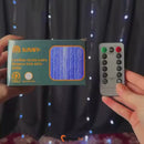 Cortina de LED Fio de Fada 300 LEDs  3x3m + Controle Remoto